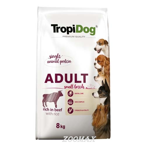 TropiDog Premium Adult Small hovdzie s ryou